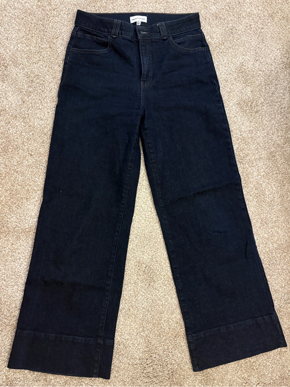Gibson Latimer Wide Leg Dark Blue Jeans
